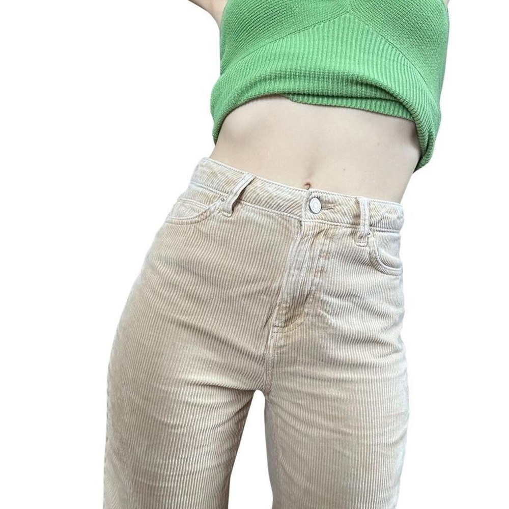 High waisted corduroy pants